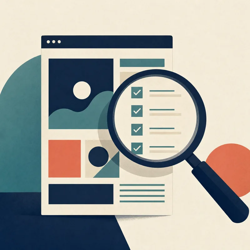 Site audit checklist illustration.